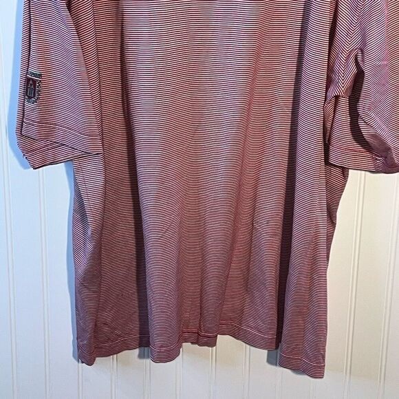 Fairway & Greene Pureformance Polo Shirt Men XXlarge Red White Striped Embroider - Picture 11 of 11